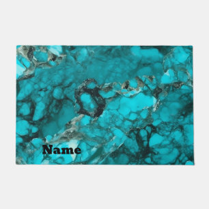 Personalised Turquoise Door Mat
