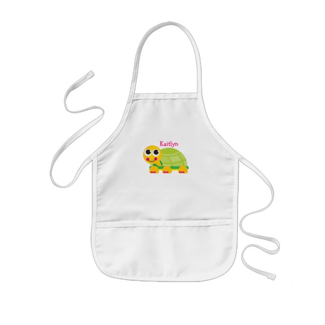 Personalised Turtle Apron for Kids (Front)