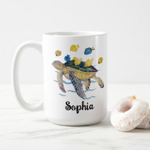 Personalised Turtle Mug, Turtle Lover Gift, Turtle Coffee Mug