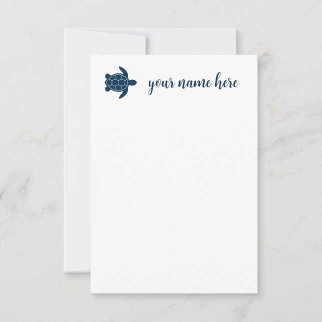 Personalised Turtle Notecards (Front)