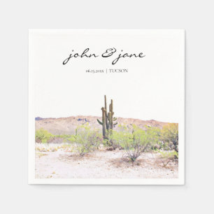 Personalised Tuscon Arizona Desert Napkins