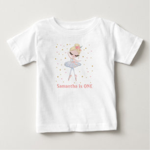 Personalised Tutu Ballerina First or Any Birthday  Baby T-Shirt