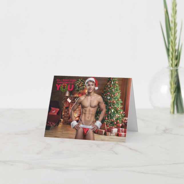 Personalised TWINK-All I Want for Christmas is You Card (Front)