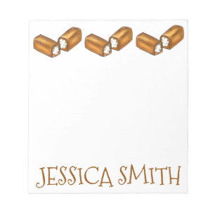 Personalised Twinkie Junk Food Foodie Snack Cakes Notepad
