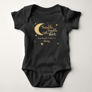 Personalised Twinkle little star watercolor Baby Bodysuit