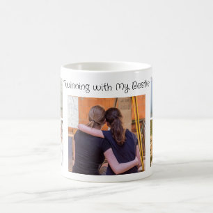 Personalised Twinning with My Bestie Photo Collage Coffee Mug