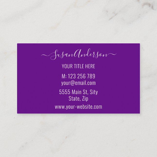 Personalised Two Colours Your Design Business Card (Back)