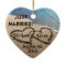 Personalised Two Hearts In The Sand Heart Ornament