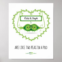 Personalised "Two Peas In A Pod" 2 Females couple