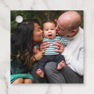 Personalised Two Photo Double Sided Family Favour Tags
