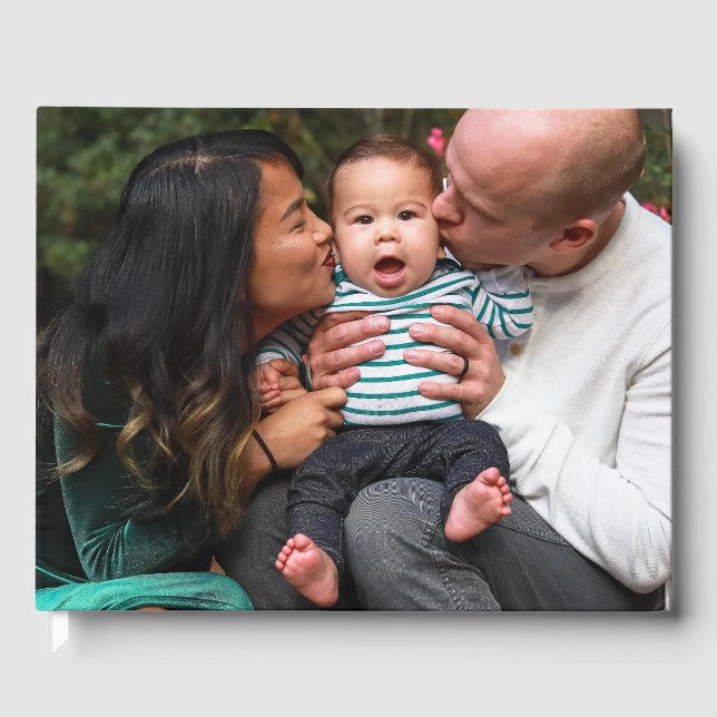 Personalised Two Photo Double Sided Family Guest Book (Front)