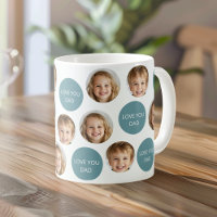 Personalised Two-Photo Face Mug | I Love You Dad