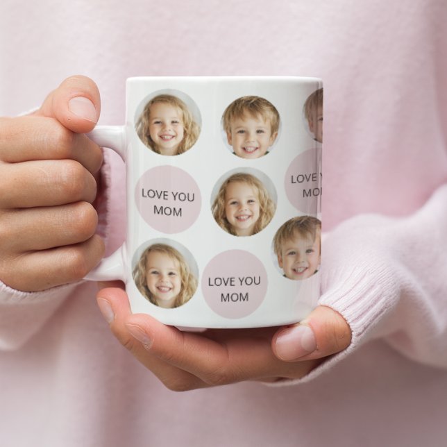 Personalised Two-Photo Face Mug | I Love You Mum  (Creator Uploaded)