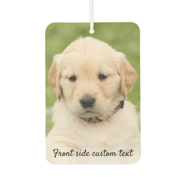 Personalised Two Photo Template, Custom Text, Car Air Freshener (Front)