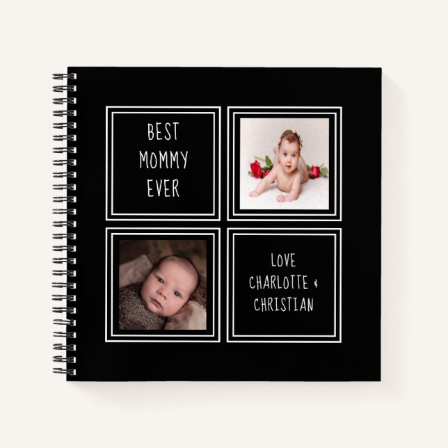 Personalised Two Photo Template One of a Kind Notebook (Front)
