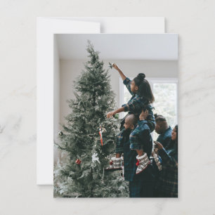 Personalised Two Sided Family Christmas Photo Postcard
