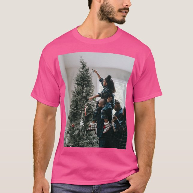 Personalised Two Sided Family Christmas Photo  T-Shirt (Front)