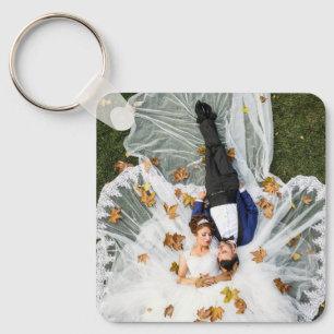 Personalised Two Sided Family Photo Key Ring
