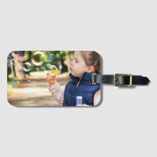 Personalised Two Sided Photo  Luggage Tag