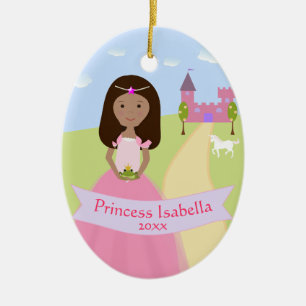 Personalised Two Sided Princess Ornament