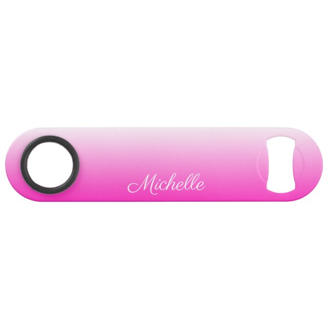 Personalised two-tone gradient ombre hot pink (Front (Horizontal))