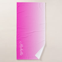 Personalised two-tone gradient ombre hot pink