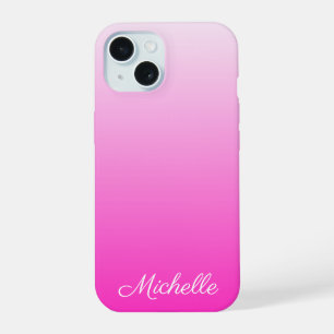 Personalised two-tone gradient ombre hot pink Case