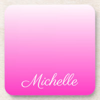 Personalised two-tone gradient ombre hot pink
