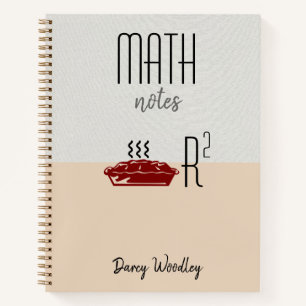 Personalised Two Tone Math Notes Notebook