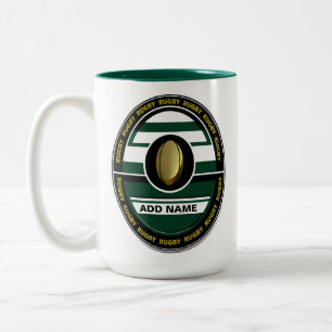 Personalised Two-Tone Rugby Mug
