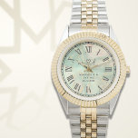 Personalised Two-Tone Watch ∣ Aqua Marble Gift<br><div class="desc">Personalised Two-Tone Watch | Aqua Marble Roman Numerals. Luxury Unisex Bracelet Watch for Wedding, Couple's & Anniversary Gift. A Luxurious Token of Love: The Two-Tone Timepiece for Couples: Stop the clock! Are you searching for a truly luxurious, enduring personalised wedding gift or a dazzling anniversary watch? This Luxury Two-Tone Unisex...</div>
