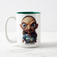 Personalised Two-Tone Women's Rugby Mug