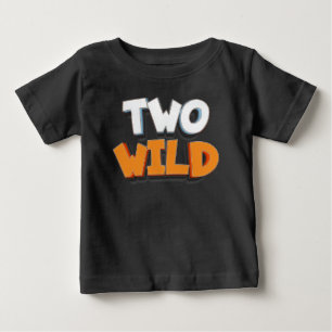 Personalised Two Wild Birthday Baby T-Shirt