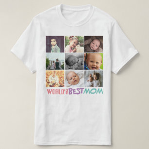 Personalised typography and photo world's best T-Shirt