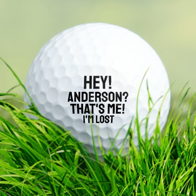 Personalised Typography Funny Lost Golf Balls (Creator Uploaded)