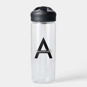Personalised Typography Monogram Water Bottle