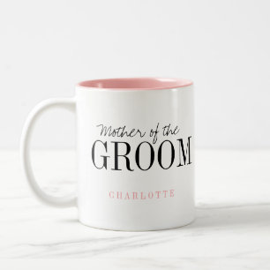 Personalised typography mother of the groom mug