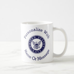 Personalised U.S. Navy Emblem Coffee Mug