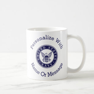 Personalised U.S. Navy Emblem Coffee Mug