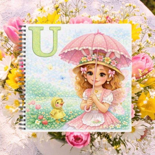 Personalised U Umbrella Gift for Girls Notebook (Creator Uploaded)