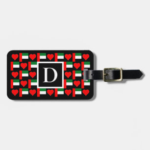 Personalised UAE United Arab Emirates Flag Custom Luggage Tag