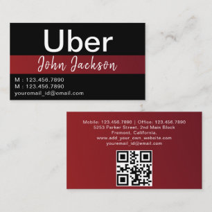 Personalised Uber Business Cards