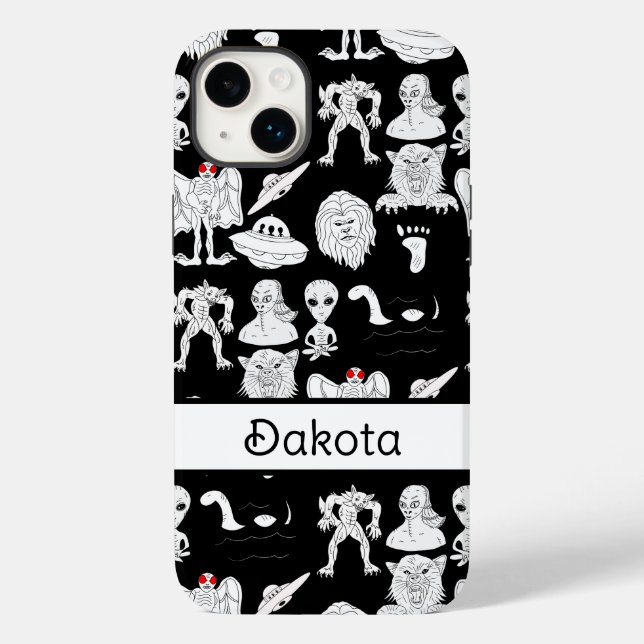 Personalised UFO, Alien, Bigfoot Cryptid Case-Mate iPhone Case (Back)
