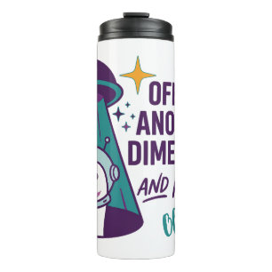 Personalised UFO Goose Tumbler, Funny Space Gift Thermal Tumbler