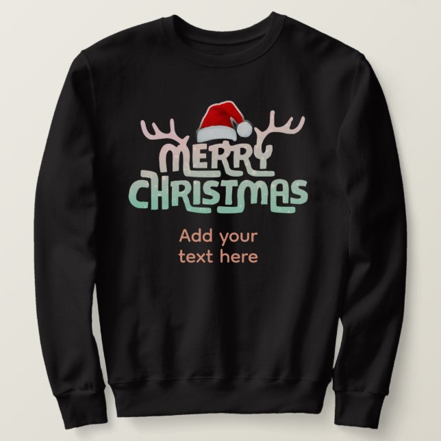 Personalised Ugly Christmas Sweater Sweatshirts (Design Front)