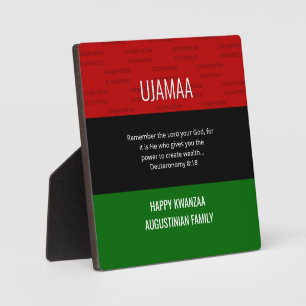 Personalised UJAMAA Happy Kwanzaa plaque 
