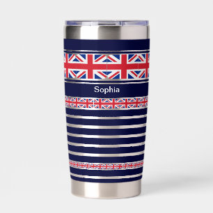 Personalised (UK) United Kingdom Patriotic Flag  Insulated Tumbler