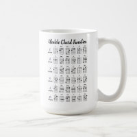 Personalised Ukulele Chord Charts Uke Chords Black