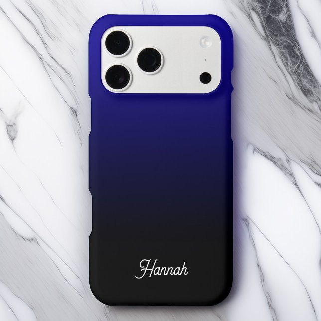 Personalised Ultramarine Black Ombre (Personalized Ultramarine Black Ombre Case-Mate iPhone Case)