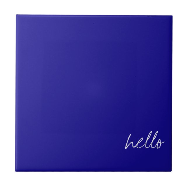 Personalised Ultramarine Blue Tile (Front)